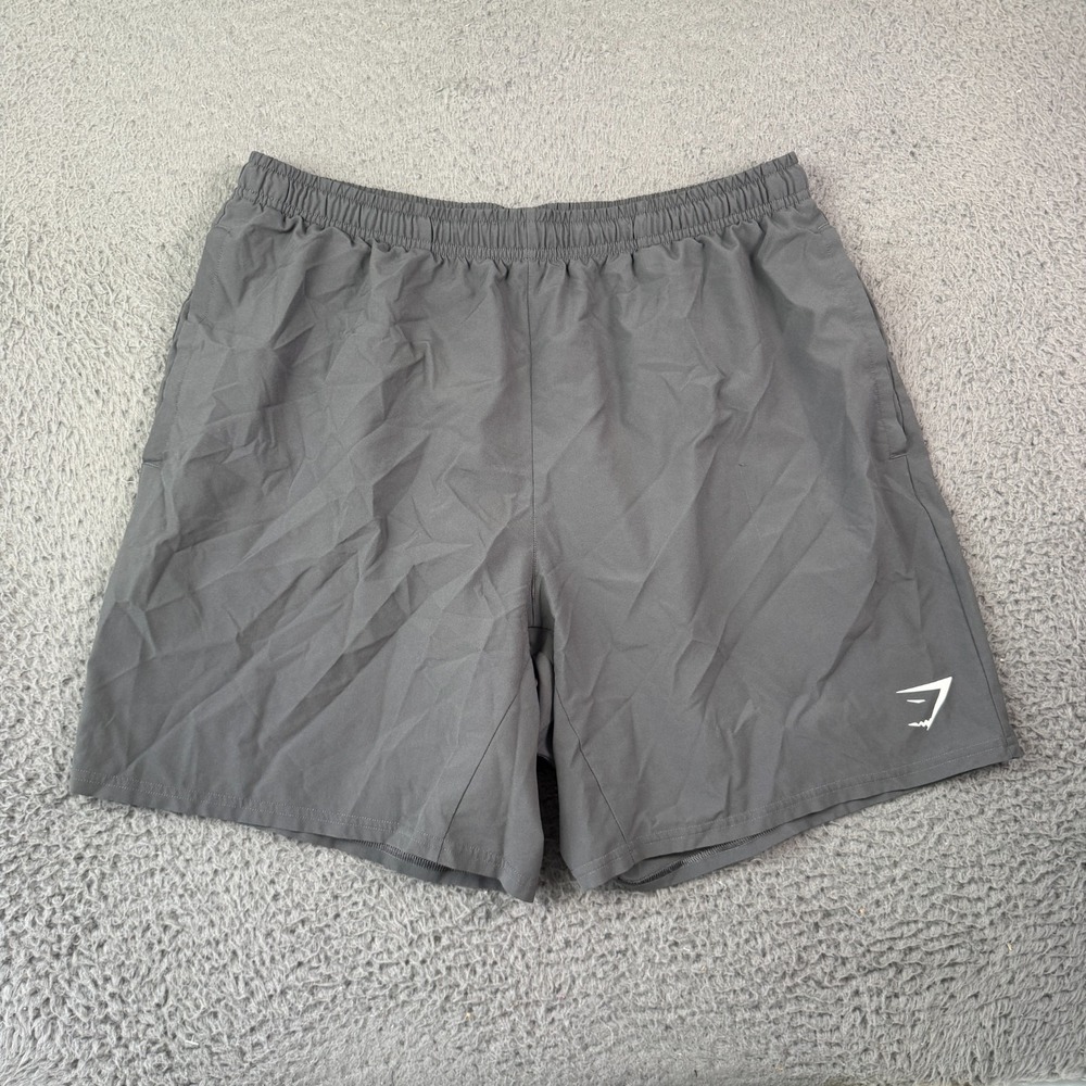 Gymshark Shorts Mens XL Gray 7" Linerless Thin Gym Running Lightweight